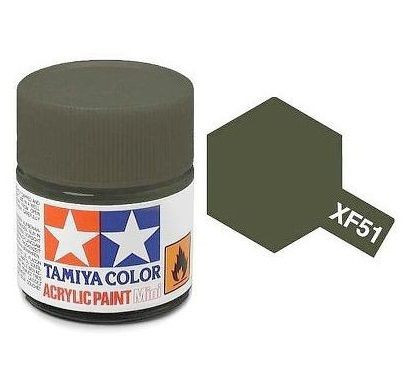Tamiya Acrylic Paint Mini XF-51 Khaki Drab 10 ml (81751)