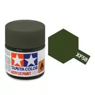   Tamiya XF-58 Acrylic Paint Mini Flat Olive Green 10ml (81758)