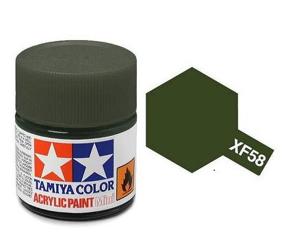 Tamiya Acrylic Paint Mini XF-58 Olive Green 10 ml (81758)