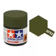 Tamiya XF-62 Acrylic Paint Mini Flat Olive Drab 10ml (81762)