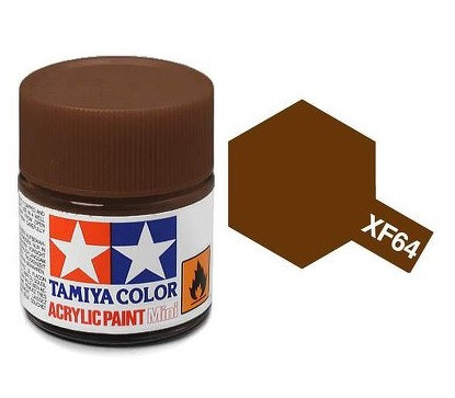 Tamiya Acrylic Paint Mini XF-64 Red Brown 10 ml (81764)