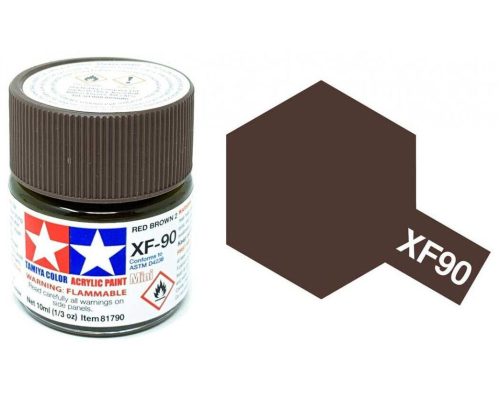 Tamiya Acrylic Paint Mini XF-90 Dark Brown 2 10 ml (81790)