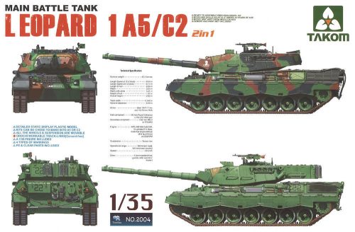 Takom Main Battle Tank Leopartd 1 A5/C2 2 in 1 1:35 (TAK2004)