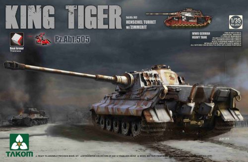 Takom WWII German Heavy TAnk Sd.Kfz.182 King Tiger Henschel Turret w/Zimmerit 1:35 (TAK2047S)