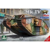   Takom WWI Heavy BattleT. Mk.IV2in1(with new decal /cement-free workable tracks) Edition w.new decal a.cement-free 1:35 (TAK2076)