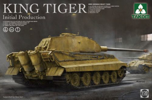 Takom German Heavy Tank King Tiger initial production 4 in 1 1:35 (TAK2096)