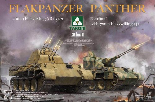 Takom Flakpanzer PantherCoelian with 37mm Flakzwilling 341&20mm Flakvierling 2in1 1:35 (TAK2105)