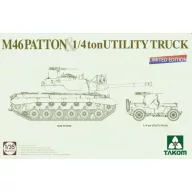   Takom MEDIUM  TANK M46  PATTON + 1/4 ton UTILITY TRUCK Limited Edition 1:35 (TAK2117X)