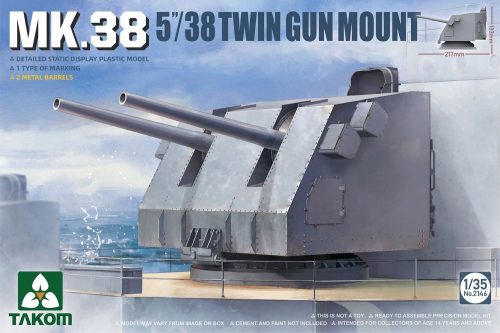Takom MK.38 5''/38 TWIN GUN MOUNT (Metal barrel) 1:35 (TAK2146)
