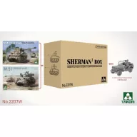   Takom SHERMAN² BOX M4A1(76W) VVSS Late Production+M51 DEGEM ALEF+US ARMY 1/4TON UTILITY TRUCK & MP FIGURE 1:35 (TAK2207W)