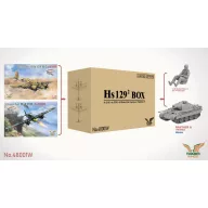   Takom Hs 129² BOX Hs 129 B2+Hs 129 B3+3D Printed Set Figures x2+Panther A (Limited edition) 1:48 (TAK48001W)