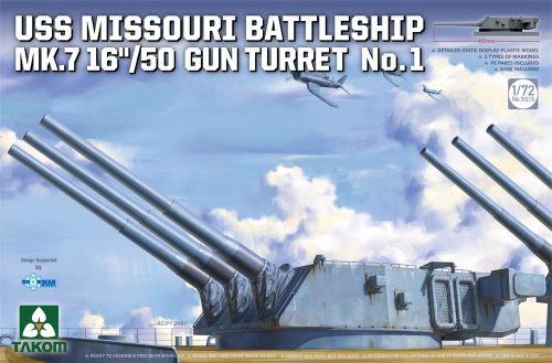 Takom USS MISSOURI BATTLESHIP  MK.7 16''/50 GUN TURRET No.1 1:72 (TAK5015)