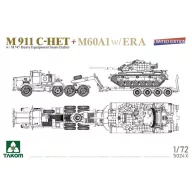   Takom M911 C-HET w/M747 Heavy Equipment Semi-Trailer + M60A1 w/ERA 1:72 (TAK5024X)
