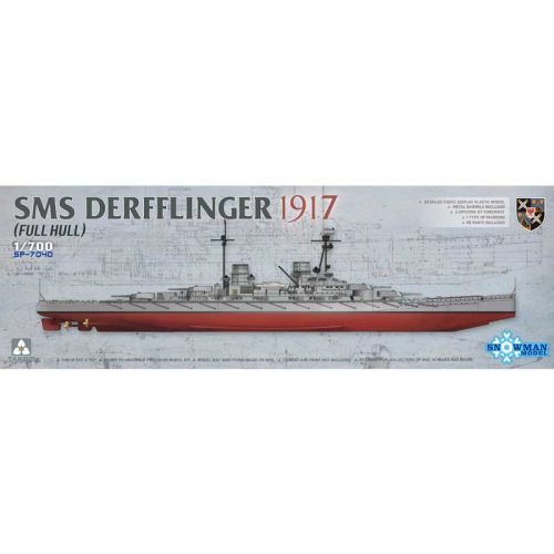 Takom SMS Derfflinger 1917(Full Hull) w/metal barrels 8pcs 1:700 (TAKSp7040 )