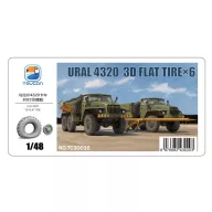 Toucan Model URAL 4320 3D FLAT TIRE×4 1:48 (TC3D016)
