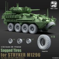   Toucan Model 3D-Printed Sagged Tires for STRYKER M1296 1:35 (TC3D044)