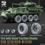   Toucan Model 3D-Printed Tire with Snow Traction Chains for STRYKER M1296 1:35 (TC3D045)