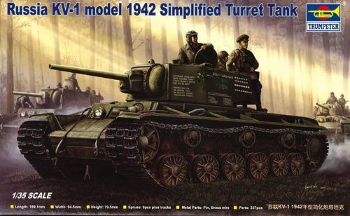 Trumpeter Russischer Panzer KV-1, 1942 Einfacher Turm 1:35 (00358)
