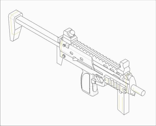 Trumpeter German Firearms Selection-MP7 (6 guns) 1:35 (00523)