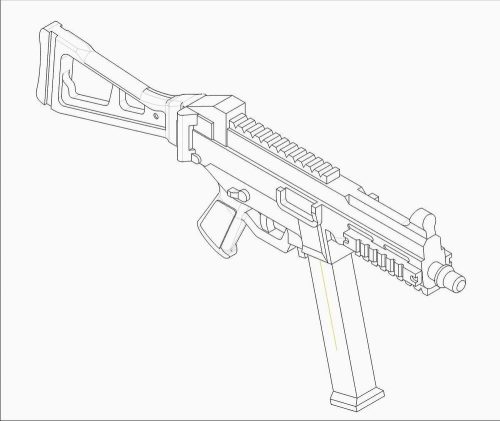 Trumpeter German Firearms Selection-UMP.45 (4guns) 1:35 (00524)