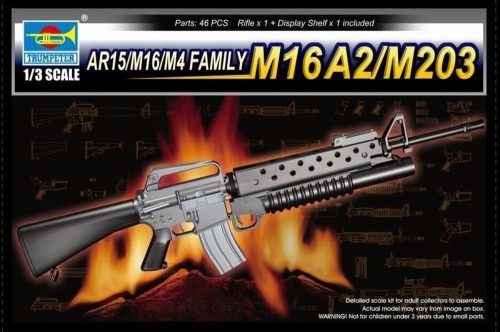 Trumpeter AR15/M16/M4 FAMILY-M16A2/M203 1:3 (01904)