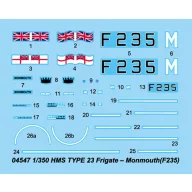   Trumpeter HMS TYPE 23 Frigate - Monmouth (F235) 1:350 (04547)