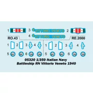   Trumpeter Italian Navy Battleship RN Vittorio Veneto 1940 1:350 (05320)