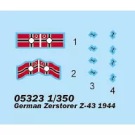 Trumpeter German Zerstorer Z-43, 1944 1:350 (05323)
