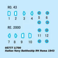 Trumpeter Italian Navy Battleship RN Roma 1943 1:700 (05777)