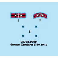 Trumpeter German Zerstörer Z-30, 1942 1:700 (05788)