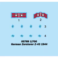 Trumpeter German Zerstörer Z-43, 1944 1:700 (05789)