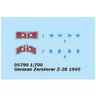 Trumpeter German Zerstörer Z-28, 1945 1:700 (05790)