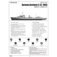 Trumpeter German Zerstörer Z-37, 1943 1:700 (05791)