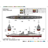 Trumpeter German Zerstörer Z-7, 1942 1:700 (05793)