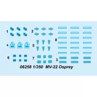   Trumpeter MV-22 Osprey V/STOL tiltrotar aircraft 1:350 (06258)