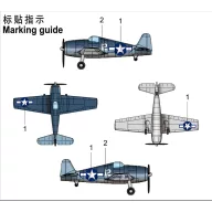 Trumpeter F6F HELLCAT (Pre-painted) 1:350 (06406)