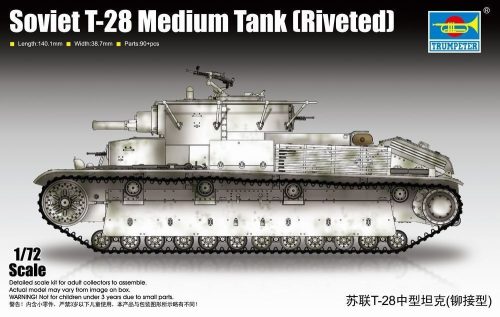 Trumpeter Soviet T-28 Medium Tank (Riveted) 1:72 (07151)