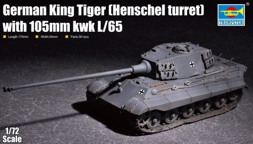 Trumpeter German King Tiger(Henschel turret) with 105mm kWh L/65 1:72 (07160)
