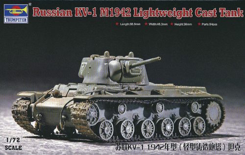 Trumpeter Russian KV-1 M1942 Lightweight Cast Tank 1:72 (07233)