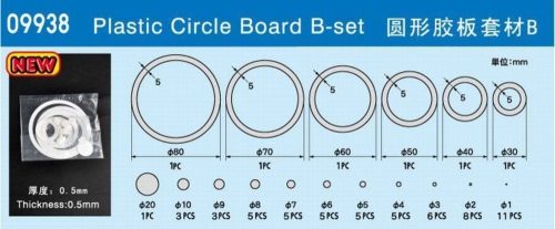 Master Tools Plastic Circle Board B-set  (09938)
