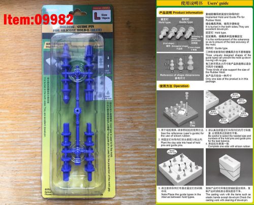 Master Tools Holding/Guide pin for silicone mould-L (Blue)  (09982)