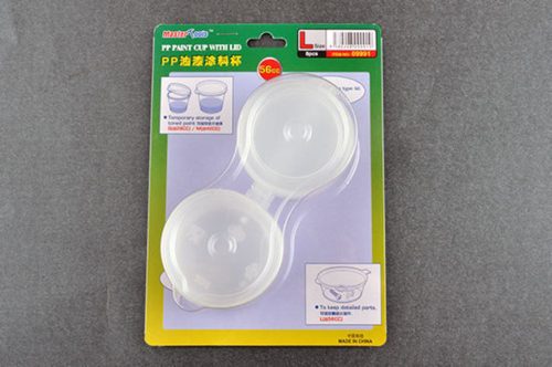 Master Tools PP Paint Cup with Lid ---  L-size 56cc X 8pcs  (09991)