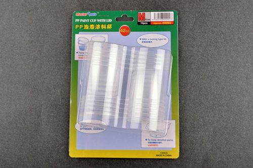 Master Tools PP Paint Cup with Lid----  M-size 42cc X 10pcs  (09992)