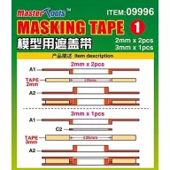 Master tools Masking Tape 2mm/2pcs, 3mm/1pc (09996)