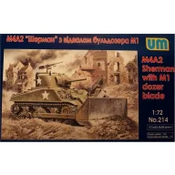 Unimodels Tank M4A2 with M1 Dozer Blade 1:72 (UM214)
