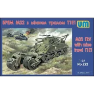   Unimodels M32 tank recovery vehicle with mine traw 1:72 (UM222)