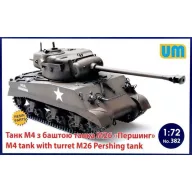 Unimodels M4 Tank with turret M26 Pershing Tank 1:72 (UM382)
