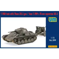 Unimodels T-70M tank with 76mm ZIS-3 gun 1:72 (UM399)