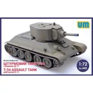 Unimodels T-34 Assault tank with turret D-11 1:72 (UM442)