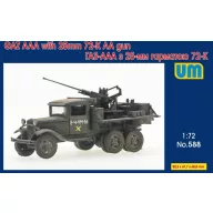 Unimodels Truck GAZ-AAA with 25mm 72-K AA gun 1:72 (UM588)